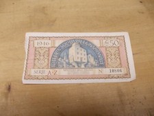 BIGLIETTO LOTTERIA SOLIDARIETA' NAZIONALI 1946 SERIE A Z N° 10806