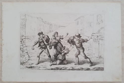 Incisione bartolomeo pinelli - bartolomeo,