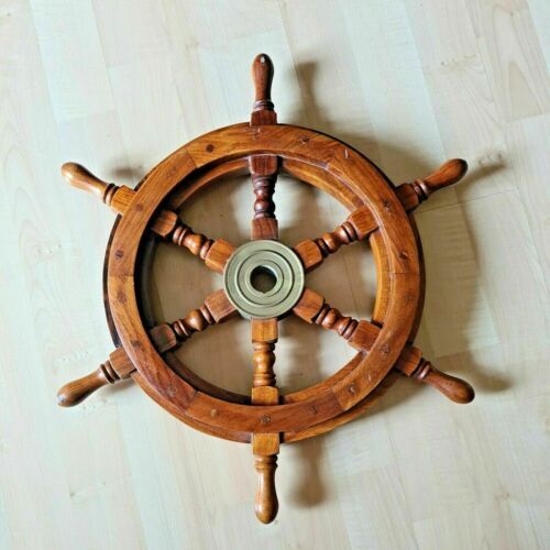 Ruota nave ottone legno