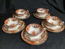 Vintage Samuel Radford modello Imari 5 x tazza da tè, piattino e piatto da tè del trio