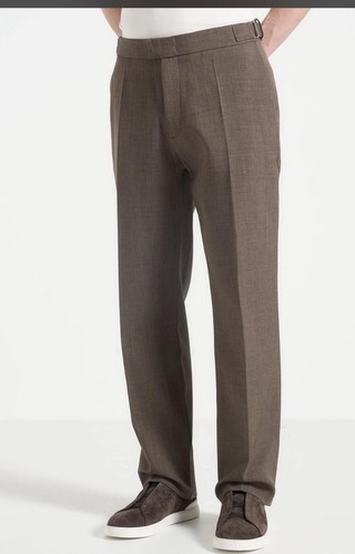 Pantalone plissettato marrone