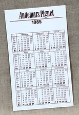 AUDEMARS PIGUET 1985 Calendar