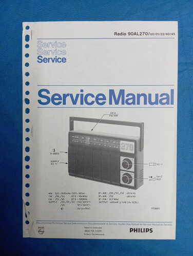 Radio philips 90al270 vintage - radio,
