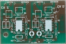Filtro audio stereo passa basso LX1074 Nuova Elettronica stampato LX 1074