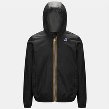 KWAY Uomo-Giubbino primaverile con cappuccio "jacques nylon jersey"- NERO