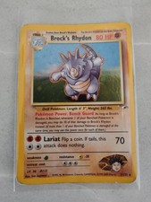 Brock's Rhydon 2/132 Gym Holo Carte Pokemon Eng Pokémon Vintage Inglese