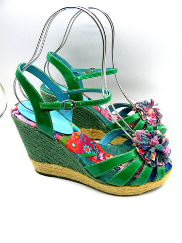 Sandali desigual verde vernice - verde,