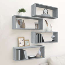 vidaXL Mensole Cubo Muro 4 pz