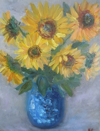 Girasoli quadro olio - girasoli,