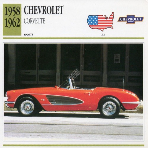 1958 1962 chevrolet corvette - chevrolet,