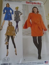  0760 PATRON SIMPLICITY  3 VERSIONS VESTE ORIGINALE   TAILLE  DU 32 AU 50