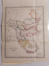Cartina -  Turchia europea e Grecia - 1853