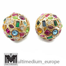 Orecchini argento Airoldi orecchini clip placcati oro strass silver earring clip pasta oro