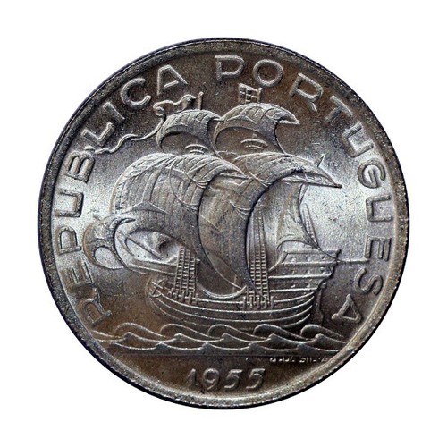 Portugal escudos plata 1955 - 10,
