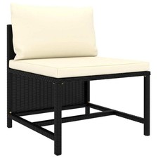 Middle Sofa Black PE rattan