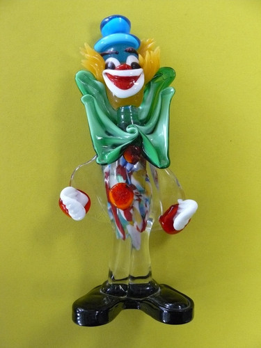 Clown multicolore vetro di - clown,