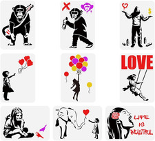 9 Pezzi Stencil per Pittura