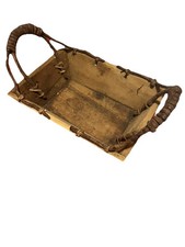 Cesto Di Legno Antico Fatto A Mano 