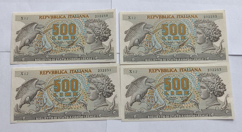 Lotto banconote 500 lire - banconote,