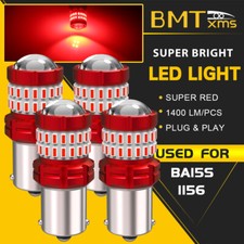 4x 1156 7506 P21W 5008 Red LED