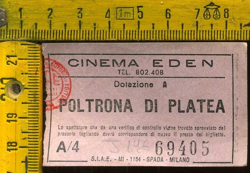 Biglietto teatro cinema - biglietto,