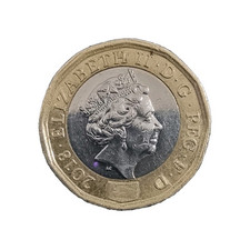 moneta rara One Pound sterlina Regina Elisabetta 2018