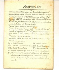1900 ca FERROVIE DEL REGNO Prontuario distanze per trasporto merci da VENEZIA