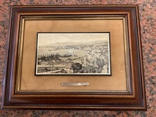 Quadro in argento 800 vista di Genova