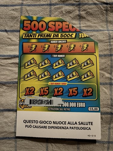 Gratta vinci usati ma non - usati,