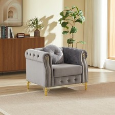 Velvet Chesterfield Sofa with