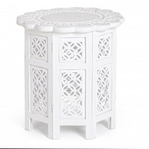 Tavolino bianco orientale boho - tavolino,