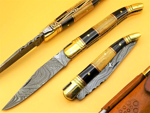 Laguiole coltello damascato