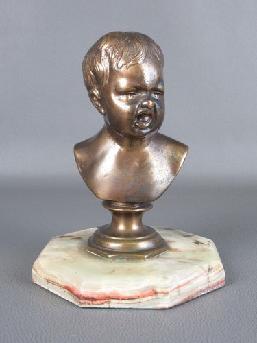 Scultura bronzo bambino statua