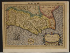 PORTOGALLO 1630ca MERCATOR/HONDIUS/JANSSON INSOLITA MAPPA ANTICA EDIZIONE FRANCESE