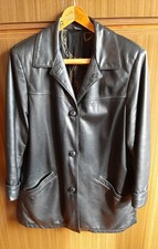 Giacca per donna in pelle nera