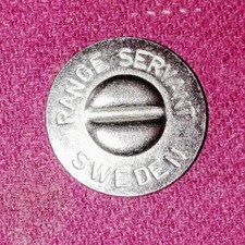 GETTONE DISTRIBUTORE PALLINE GOLF Vintage RANGE SERVANT SWEDEN nickel