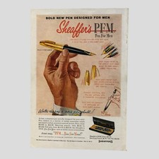 Stilografiche Stampe Pubblicità SHEAFFER  Vintage Lotto da 10 cartelle Assortite