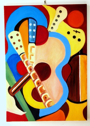 Quadro moderno astratto - , olio