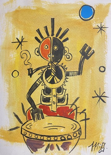 Giocatore tamtam musica - giocatore, di
