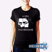 T-SHIRT MAGLIETTA A GIRL HAS NO NAME ARYA STARK GAME OF THRONES TRONO DI SPADE