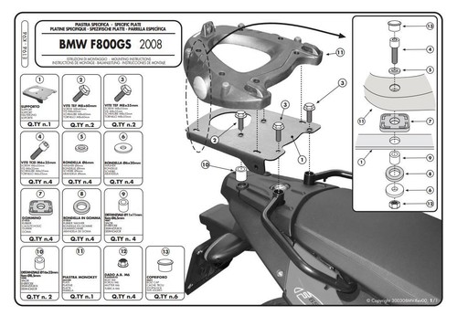 Givi kit piastra - kit, post