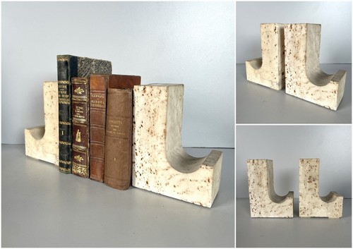 Coppia ferma libri travertino - coppia,