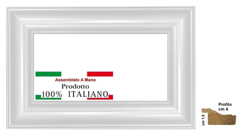 Cornice legno bianca liscia - cornice,