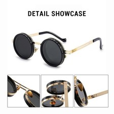 Occhiali da sole polarizzati rotondi retrò - UV400, antiriflesso per uso...