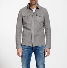 Giacca Camicia Uomo Pelle