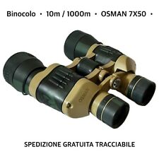 BINOCOLO OSMAN 7x50 Militare Bussola Incorporata 10m / 1000m • Ottime Condizioni