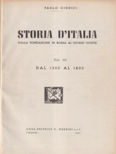 STORIA D'ITALIA - VOLUME TERZO