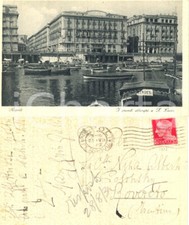 1932 NAPOLI Alberghi a Santa Lucia *Cartolina Mary GRIO FALLETTI a Nina SAUNDERS