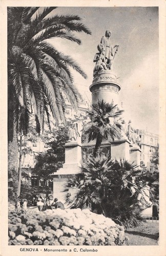 Cartolina genova monumento - cartolina,