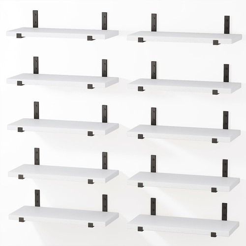 Set mensole legno bianco - legno,